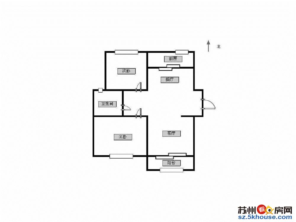 鸿锦新苑 两室两厅一卫 精装修 保养如新 朝北 随时看房