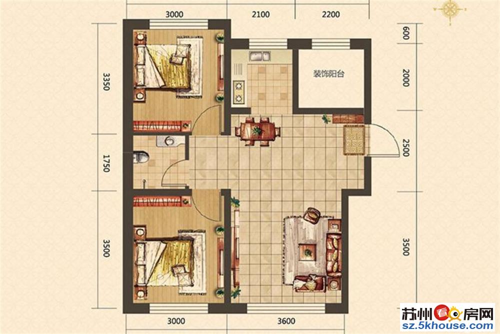 大地之歌精装大两房 房东自住装修 全品牌家居 押一付一有钥匙