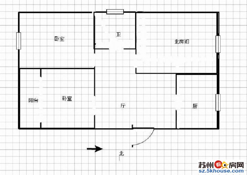 观前街拙政园旁北园新村精装大3房拎包住家私全平江