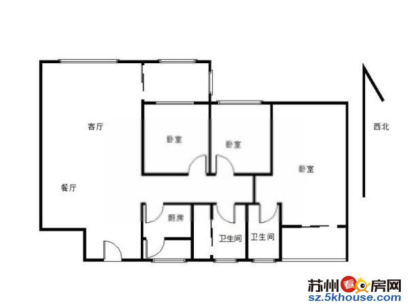 新元新村大三房 寒山寺 机械新村 金门路 新元路 豪装可月付