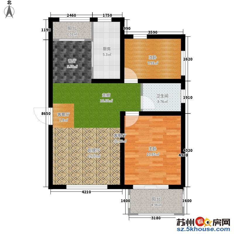 玫瑰久久 4号线 精装2房 家电齐全 拎包入住 看房随时