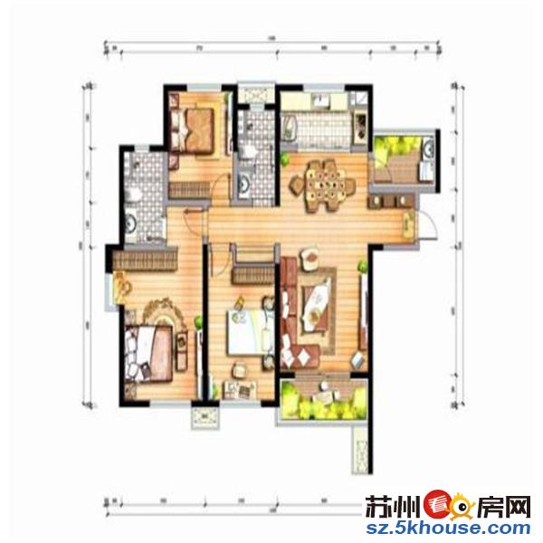 建邦华府精装3室南北通透采光无敌实拍图片看房方便