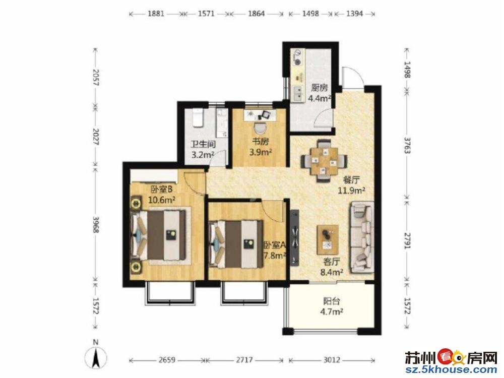 地铁口 招商 t统装未住过人 新区实验 高品质小区