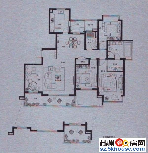 仁恒双湖湾173平850万精装修该户型房源少送车位