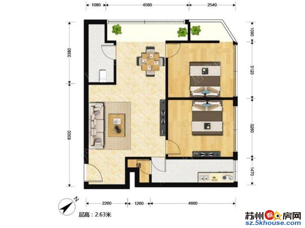 独墅湖产业园旁 月亮湾一期 统装两房 两梯两户 实拍图