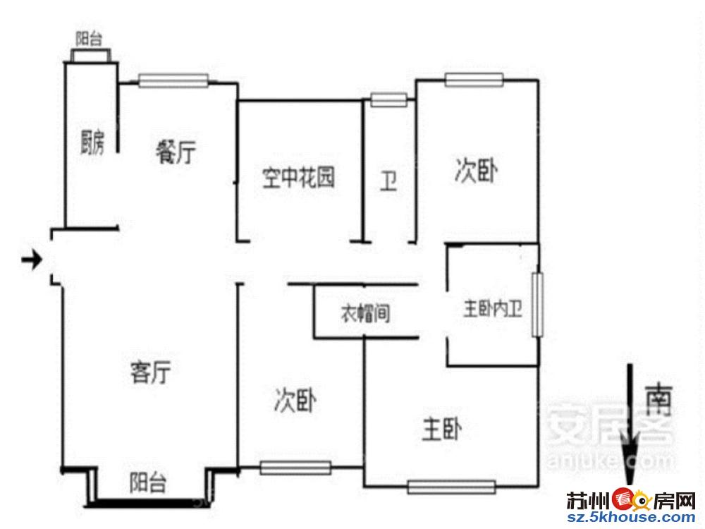 大平层 长成锦溪禾府 5房3卫 改善住宅 毛坯有钥匙