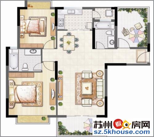 科技城青山绿庭精装两室一厅出租家电家具齐全可拎包入住