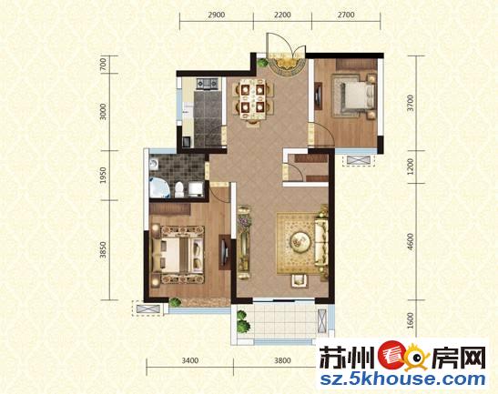 华山路大地之歌 新装修欧式2房 家电齐全 拎包入住随时看