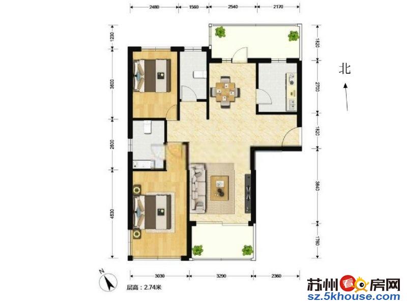 苏州高端品质 新区仁恒棠悦湾 统装两房 拎包入住 全新装修