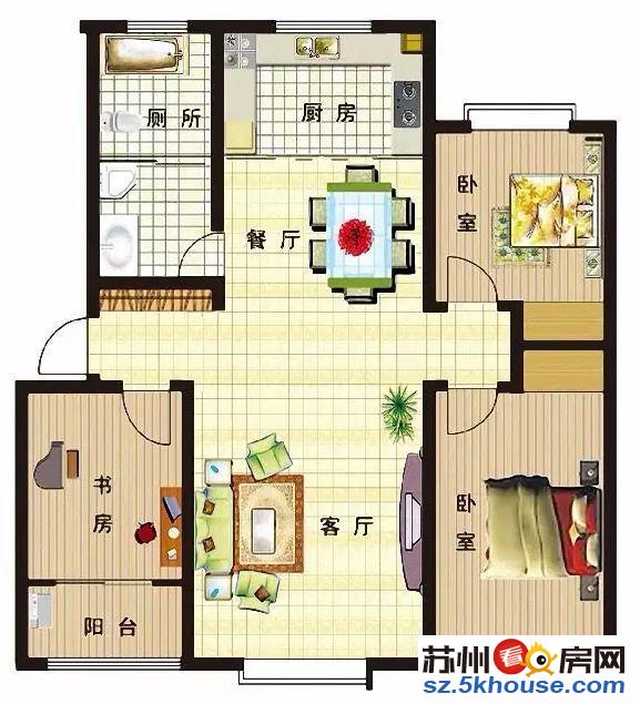 文昌花园 新上房源 临近大润发 家具家电齐全 看房随时有钥匙