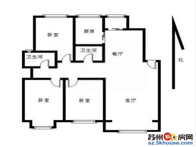 金桥新村 精装三房 拎包入住 胥江路地铁口 香雪海旁 可月付