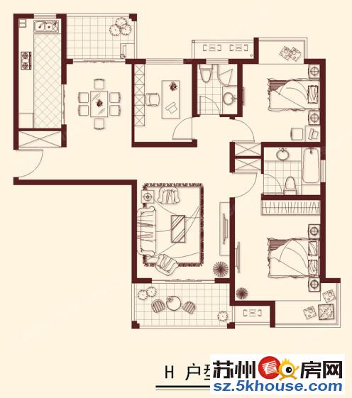 越湖花园 均价14000元 精装3房 房东换房急售 满五唯一