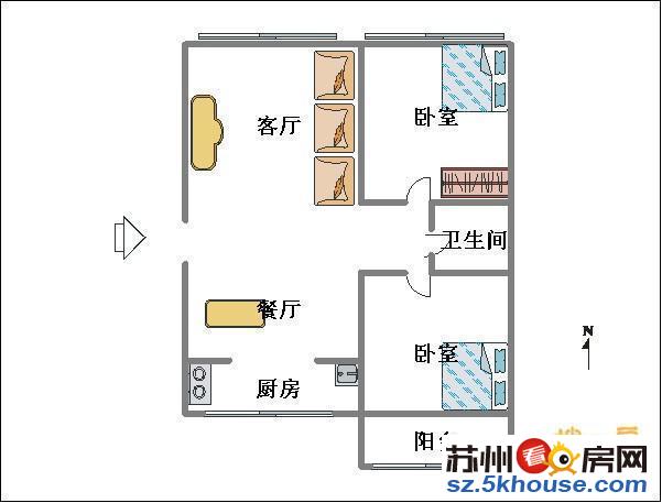 金星花园 精装修 家具家电齐全 埭镇中心 送电瓶急售