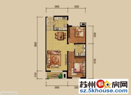 枫舟苑 何山路180号 精装2房 枫津菜场对面 随后可看