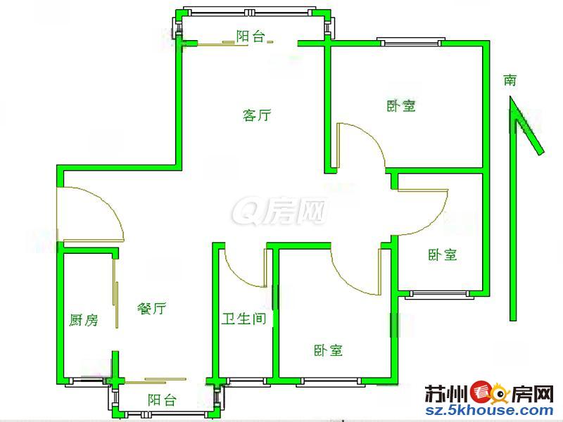 第五元素 精装修三房全新装修南北通透居住舒适