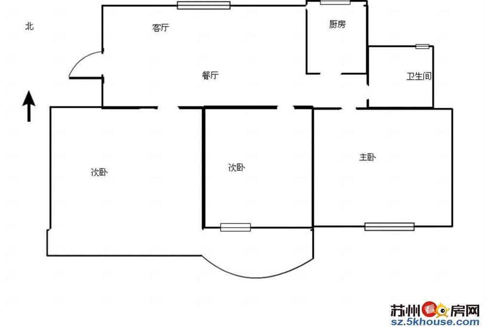 杨枝教师新村 全新装修3房朝南双阳台 全明有钥匙 近苏大万科