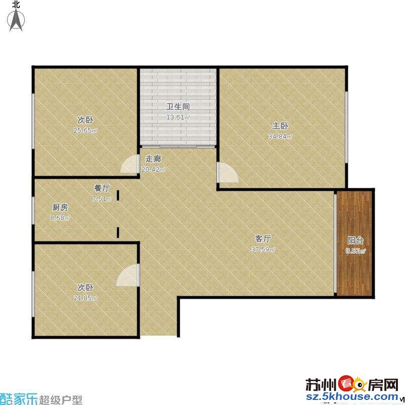 石路天虹 来客茂 金阊外国语学校 金门路朱家庄新村 超大3房