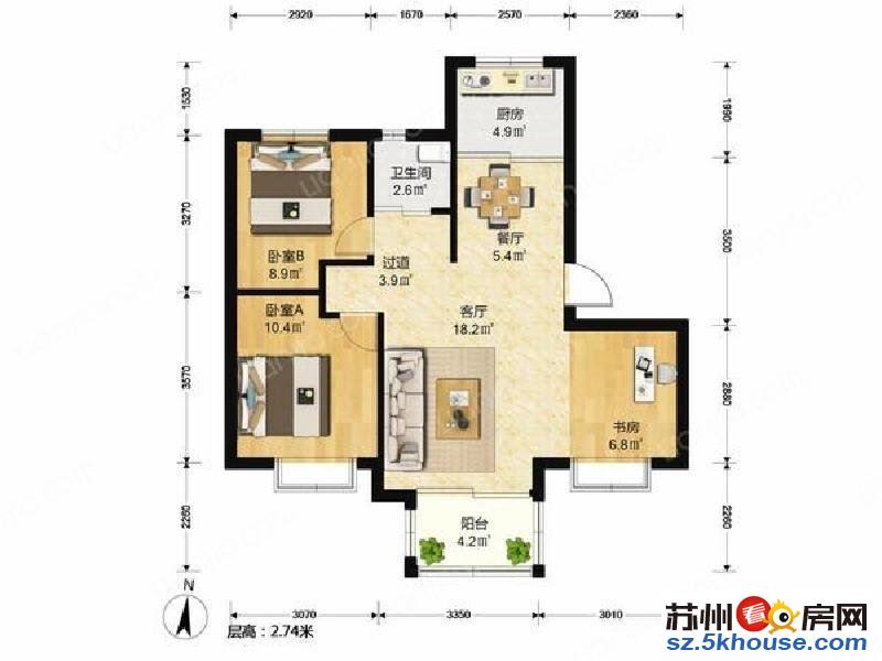 优步多层电梯洋房3房 全新毛坯 小区安静位置置换诚售急