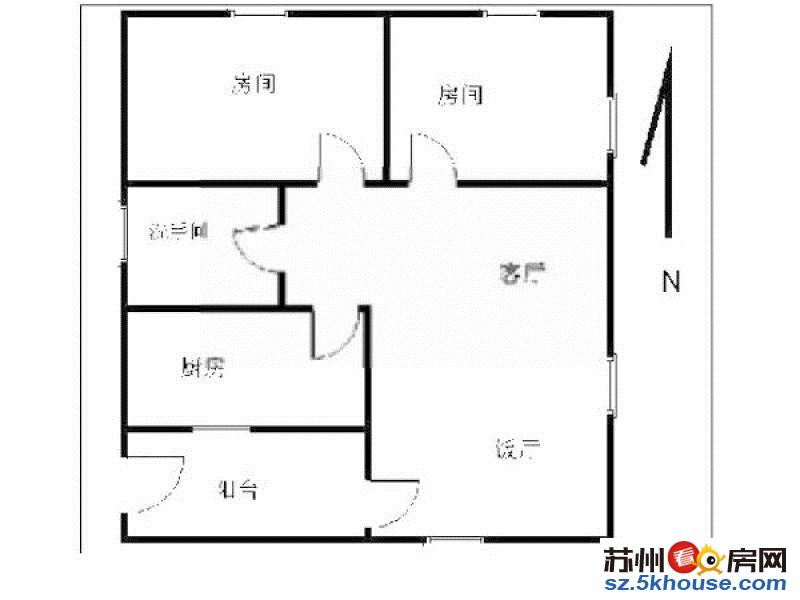 北园 新村2房1800 靠近观前街 娄江新村北园二村娄门新村