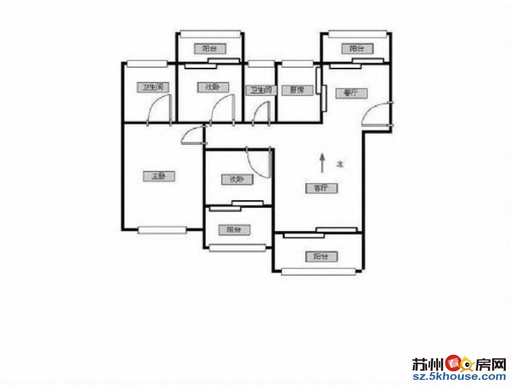 降价20万世茂瀚河苑毛坯通透大三房143平 348万