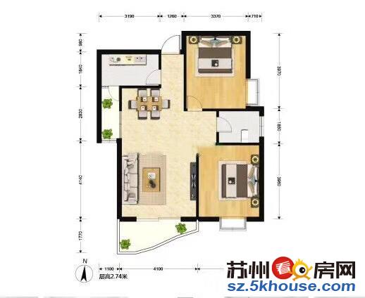 美韵公寓70年住宅产权 碧波双校区 双地铁 南北通透 急售