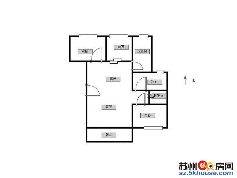 干将路西环路地铁口 三元四村 精装三室出租 拎包入住看房方便