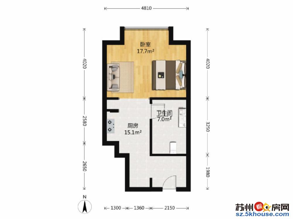 丰隆城市公寓楼 1室1厅 5900元