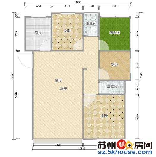 通安对面 中铁诺德 精装4房2卫 满两年 房东诚售