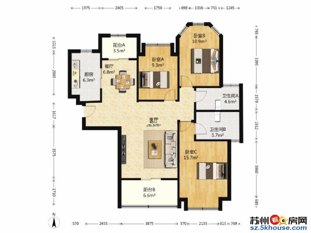 新上从未住人小区中间位置特价房稀 缺户型订好房