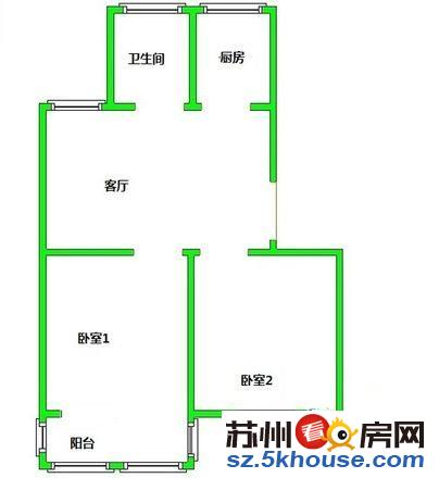 简装修 大两房 两房朝南带阳台