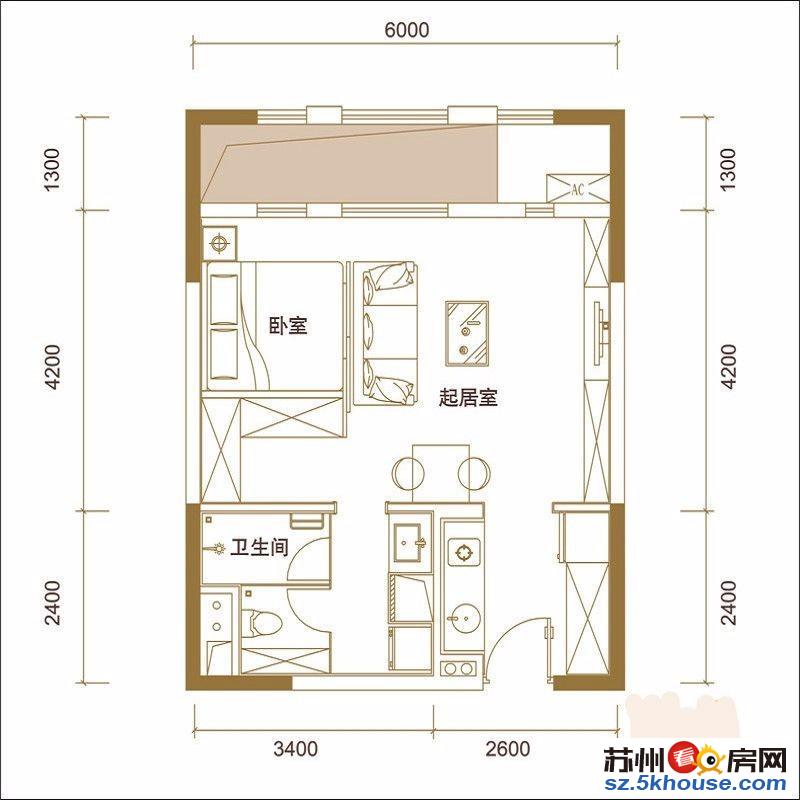 今创启园精装一房 一号线 外国语旁 干净清爽 随时看拎包入住