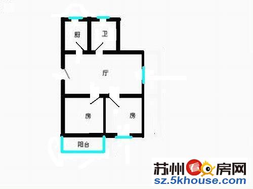 娄葑学校旁泾园二村精装两室换房急售满2年全明户型看房方便