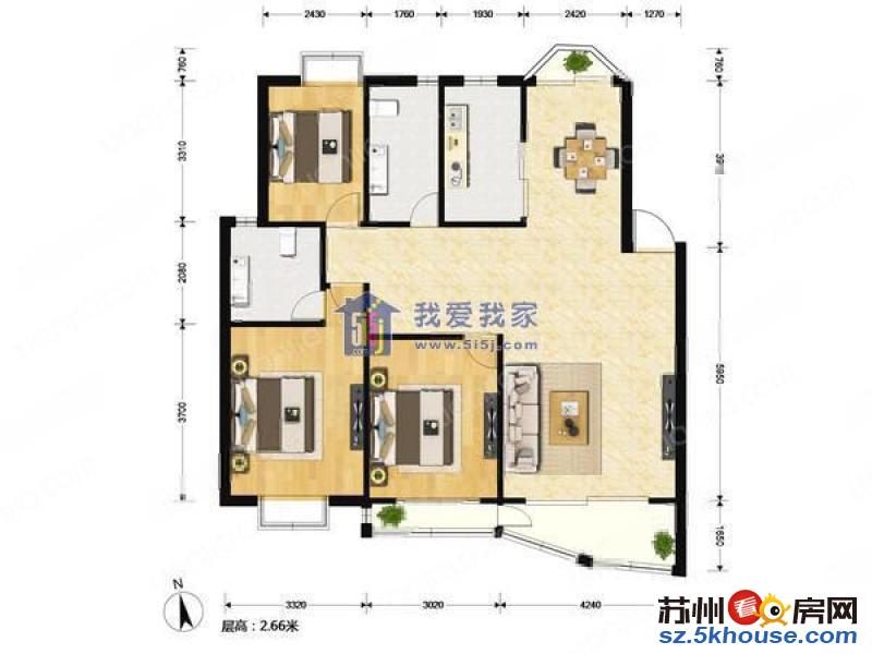 浙建枫华紫园 大三室340 0自住装修 不靠路 可押一付一