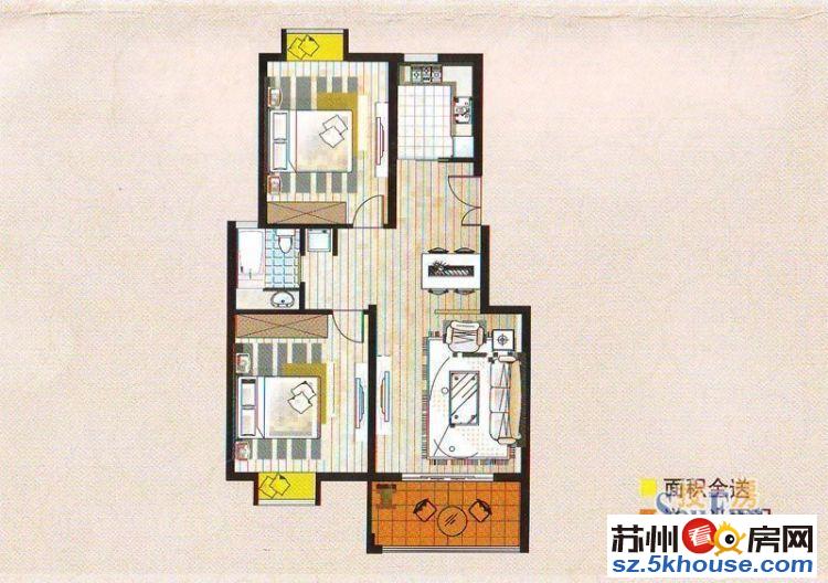 山景天下精装两房 中间楼下满两年 地铁口 拎包入住换房急卖