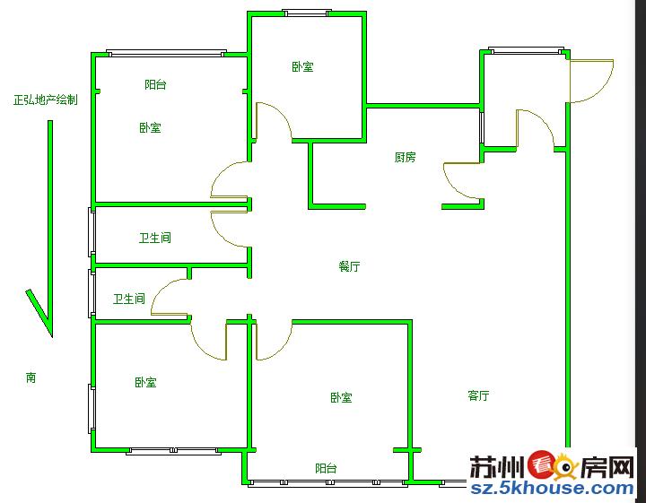 新4房两厅两位多层洋房毛坯满二看房有钥匙