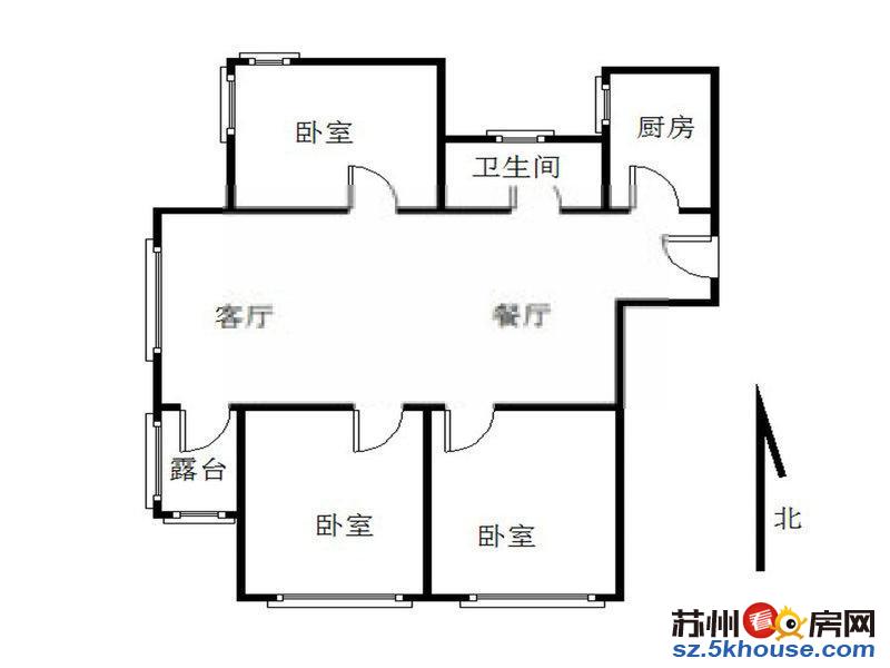 可押一付一桐泾南路三香福郡 劳动路地铁口 婚装三房 自住出租