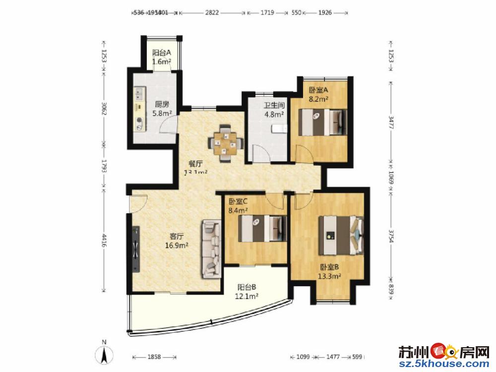 凤凰城精装小三房业主自住保养好家私全留新房已定周转首付