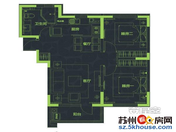 朗诗大3房户型出炉明厨明卫远离高架采光好楼层佳诚意售