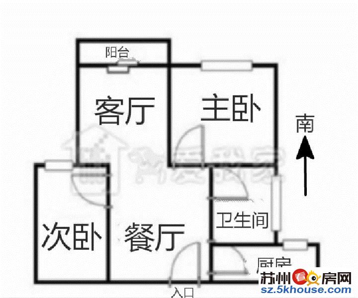 新上房源 双地铁口 石湖景苑 2房全新毛坯 7楼 随时看房