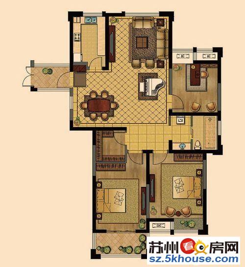 紫薇花园 户型设计实用 空间划分合理 南北全明通透 户型正气