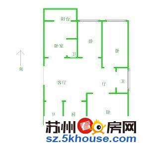 新上真图真 房源满五年学 区未用位置好 前后超大露台诚意出售