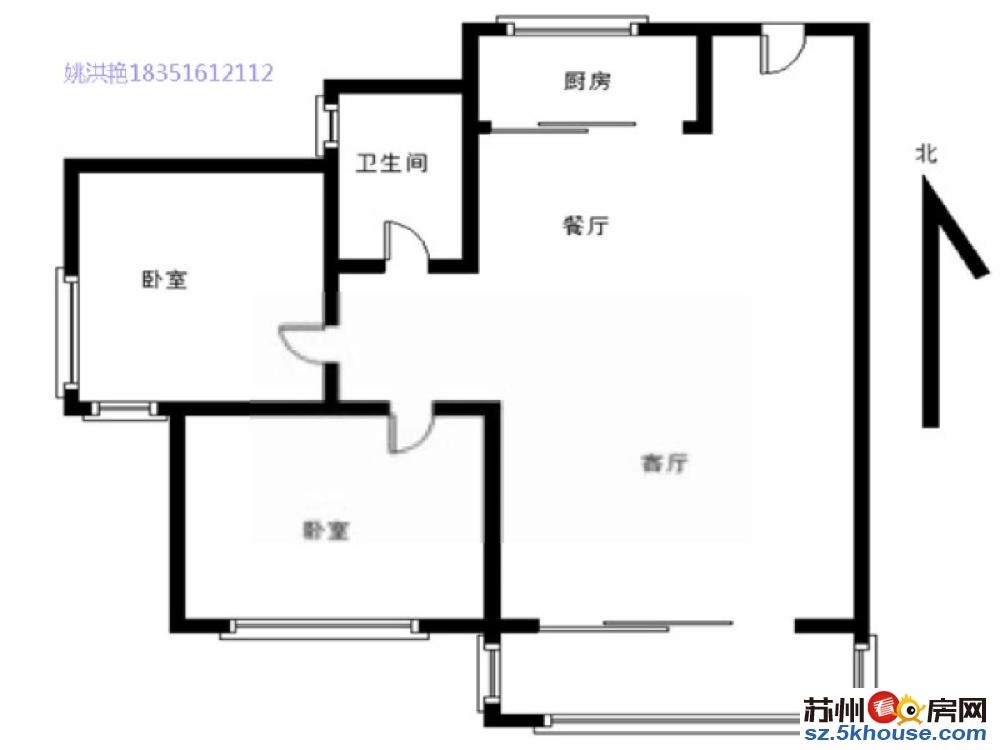 金鸡湖畔月光码头对面 丰隆湖景两房 酒店式公寓  近圆融久光