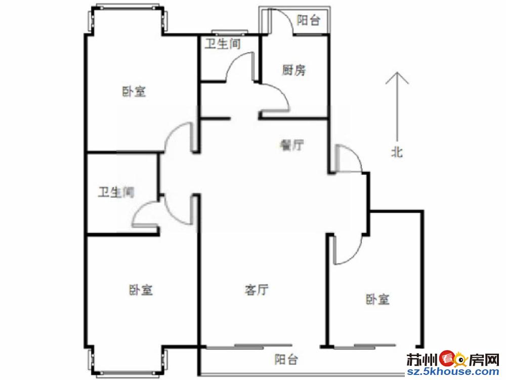 劳动路地铁口 三香福郡新沧花园精装三房两卫拎包入住