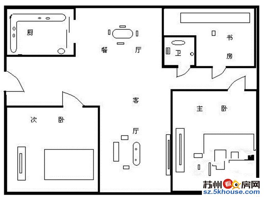 阳山花苑四区3房精装修出租