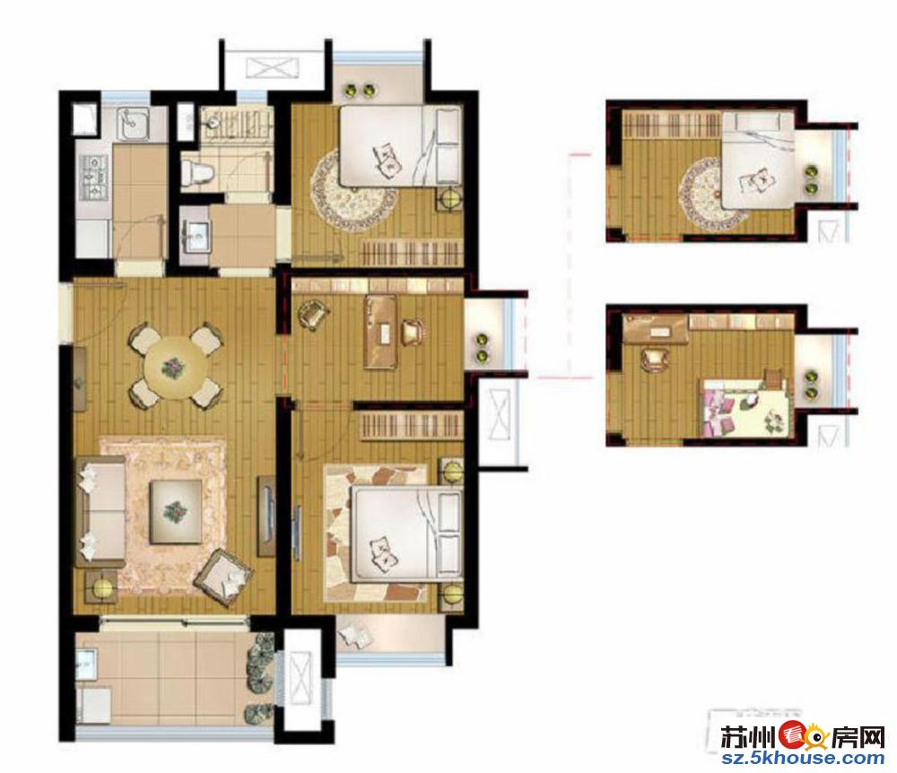 招商学府 新区实小 新区一中 出门地铁口 南北通透精装两房