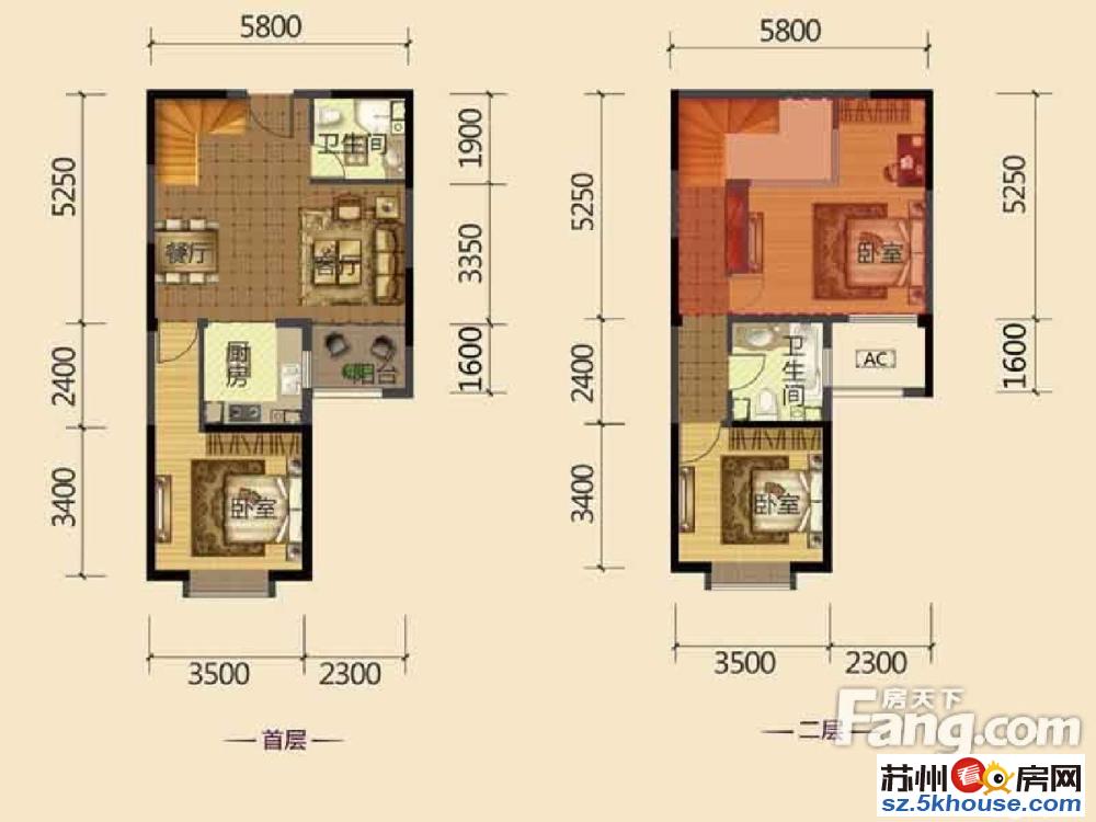 红星下叠洋房 上下三层 前后双花园 急售送车位 有钥匙