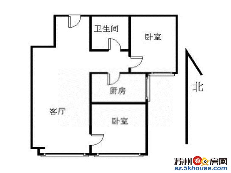 近新区二中 人民医院 港龙大润发 精装两房 押一付一 随时看