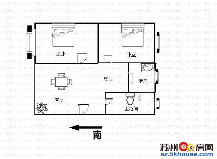 咏春花园 80平中装2房 带自库 106万可谈 换房急售