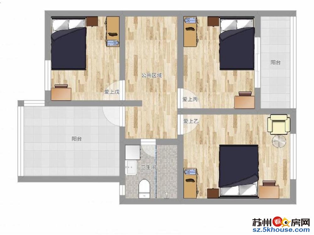 康佳花园翻新装修一室一厅 原户型 品牌家电 押一付一