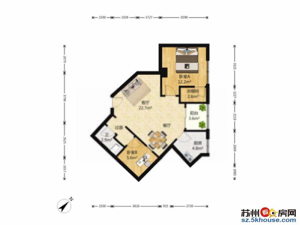 桐泾路干将路口地铁口精装两室 全新装修 看房方便有钥匙